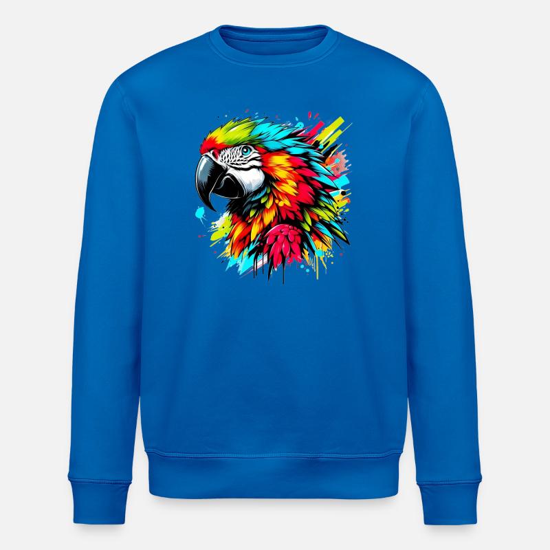 Papagei - Stanley/Stella Unisex Bio-Sweatshirt ROLLER - Königsblau