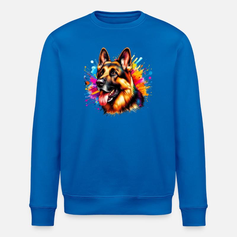 Deutscher Schäferhund - Stanley/Stella Unisex Bio-Sweatshirt ROLLER - Königsblau