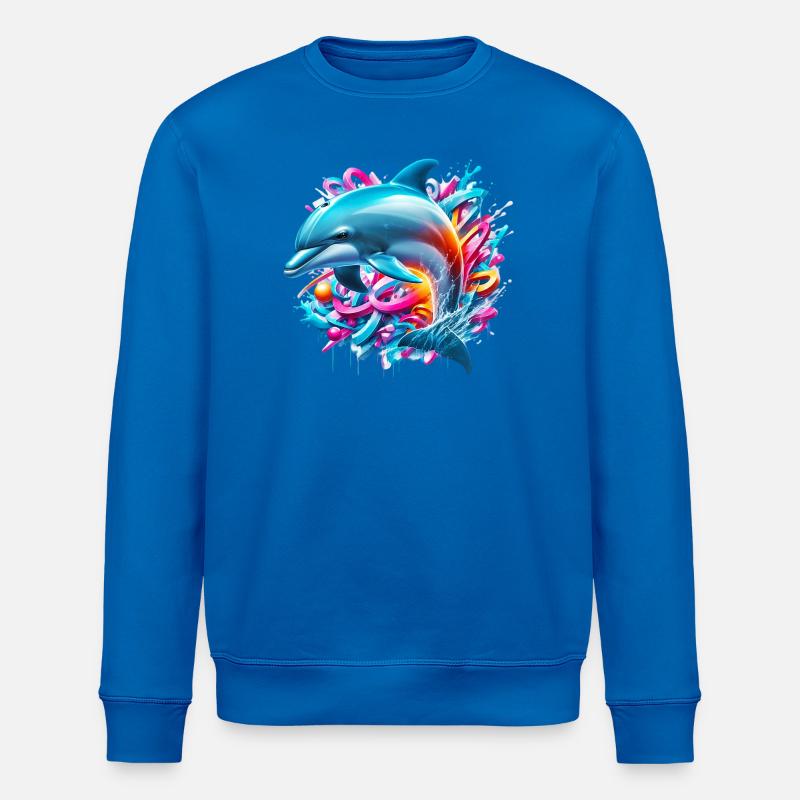 Dolphin - Stanley/Stella ROLLER Unisex Organic Sweatshirt - royal blue