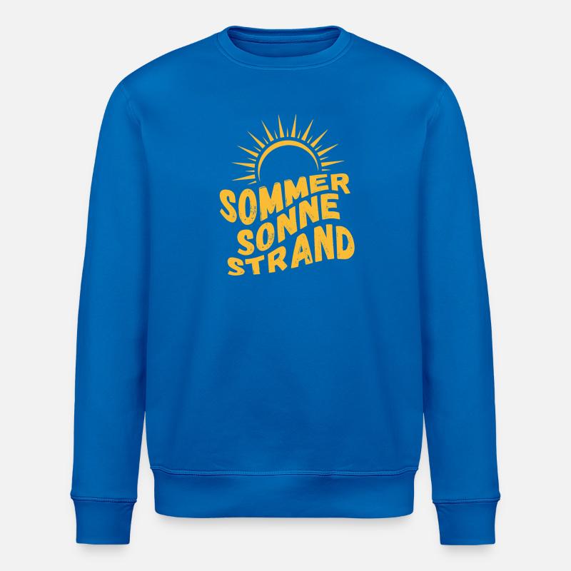 Été, soleil, plage et mer - Sweat bio ROLLER Stanley/Stella Unisexe - bleu roi