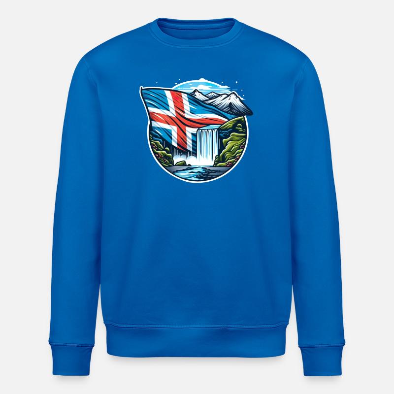 Islande Islande 2 - Sweat bio ROLLER Stanley/Stella Unisexe - bleu roi