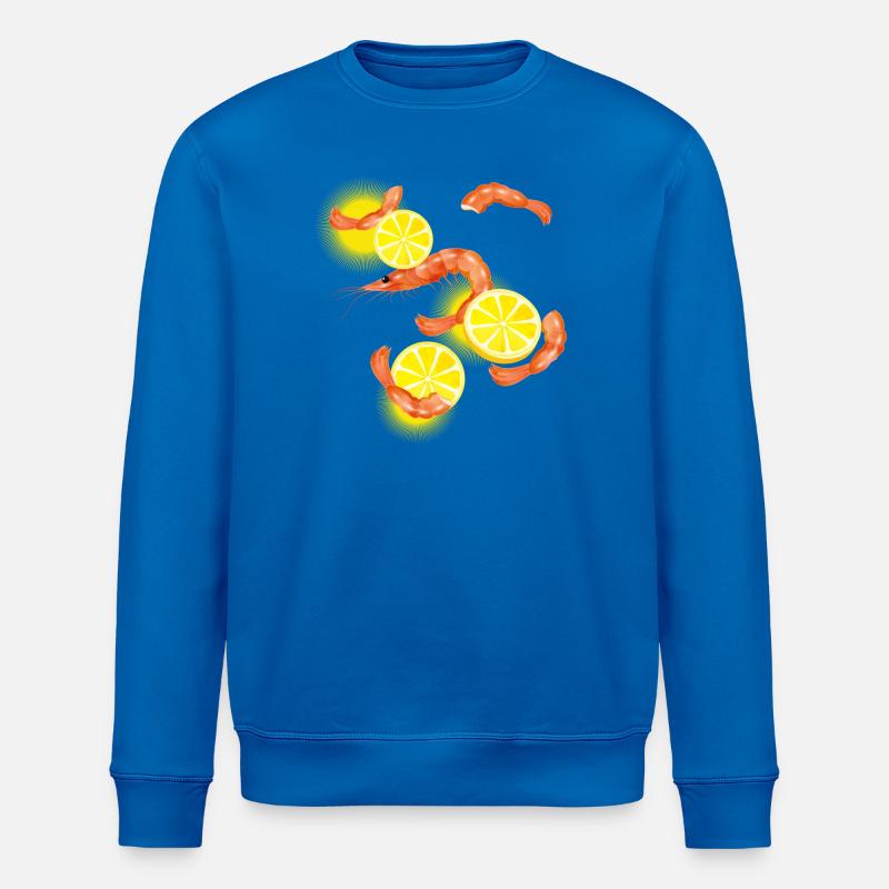 Garnelen oder Shrimps mit Zitronen Scheiben - Stanley/Stella Unisex Bio-Sweatshirt ROLLER - Königsblau
