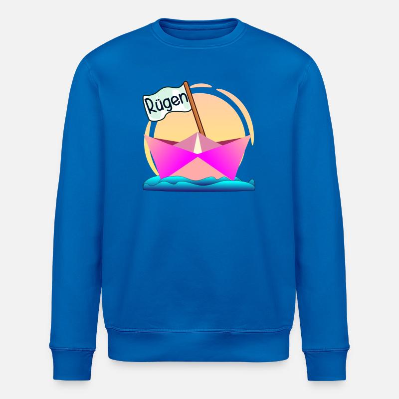 BOOTSFAHRER Ostseeinsel RÜGEN - Stanley/Stella Unisex Bio-Sweatshirt ROLLER - Königsblau