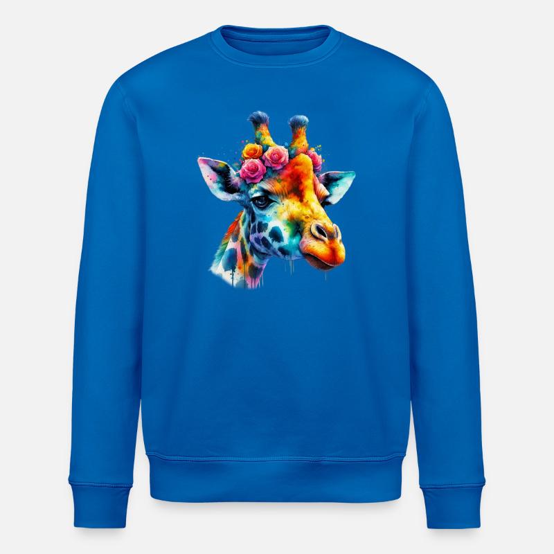 Giraffe - Stanley/Stella Unisex Bio-Sweatshirt ROLLER - Königsblau