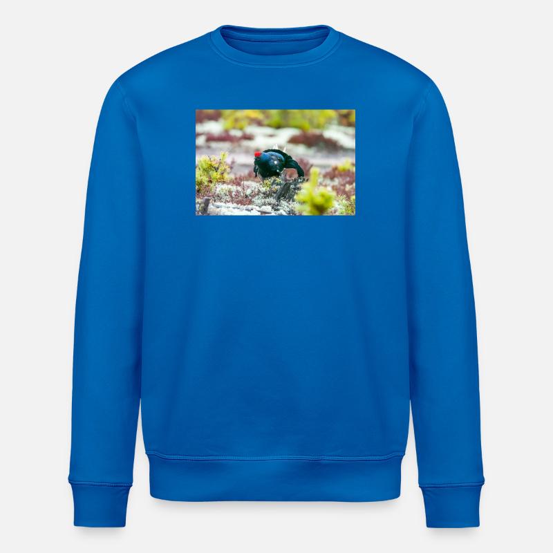 Birkhahn im Moos DSC 3331 - Stanley/Stella Unisex Bio-Sweatshirt ROLLER - Königsblau