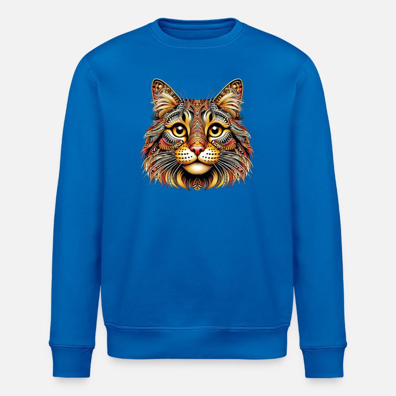 Katze - Stanley/Stella Unisex Bio-Sweatshirt ROLLER - Königsblau