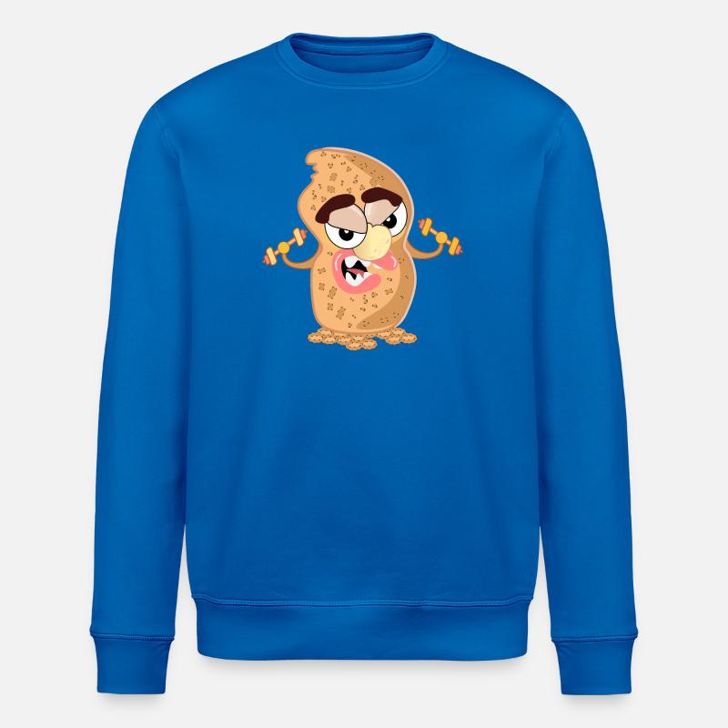 BICEPS STRENGTH TRAINING PEANUTS - Stanley/Stella ROLLER Unisex Organic Sweatshirt - royal blue