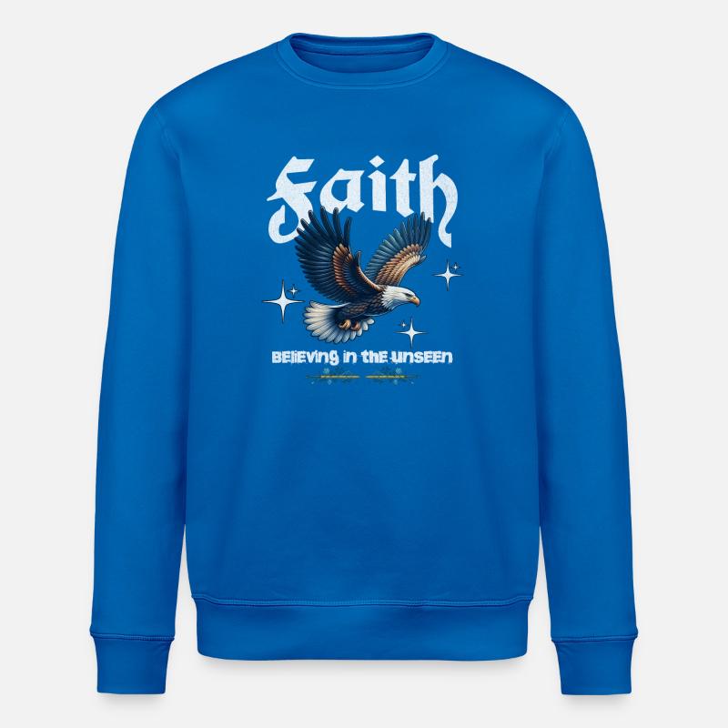 Illustration d’aigle inspirant de foi - Sweat bio ROLLER Stanley/Stella Unisexe - bleu roi