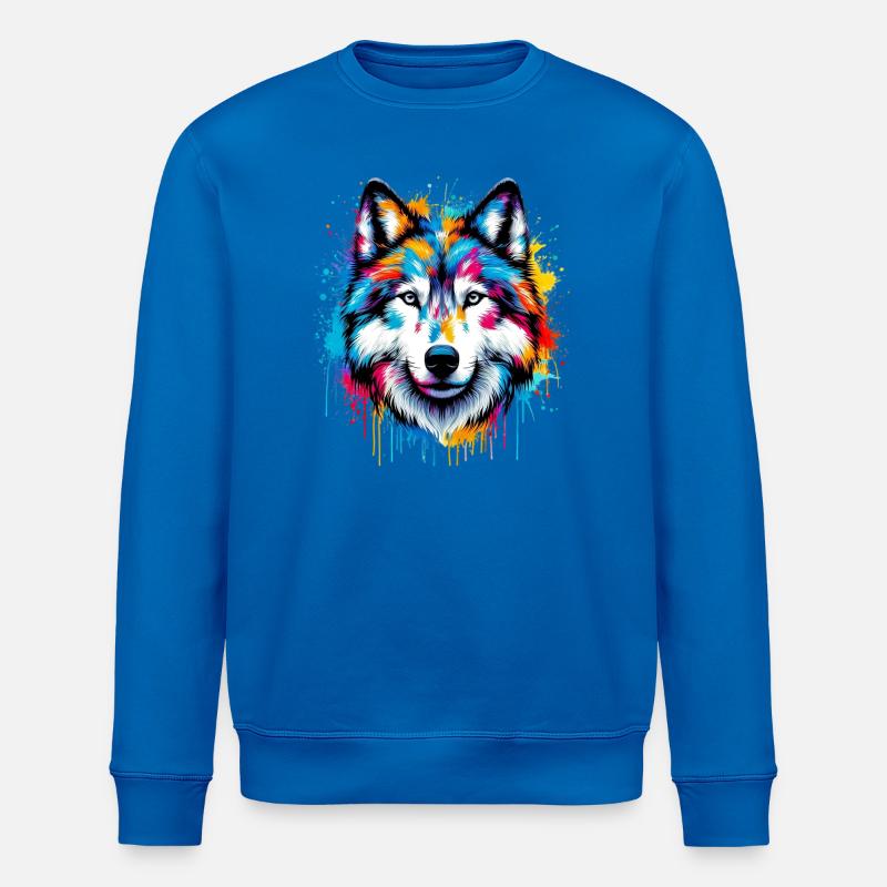 Loup - Sweat bio ROLLER Stanley/Stella Unisexe - bleu roi
