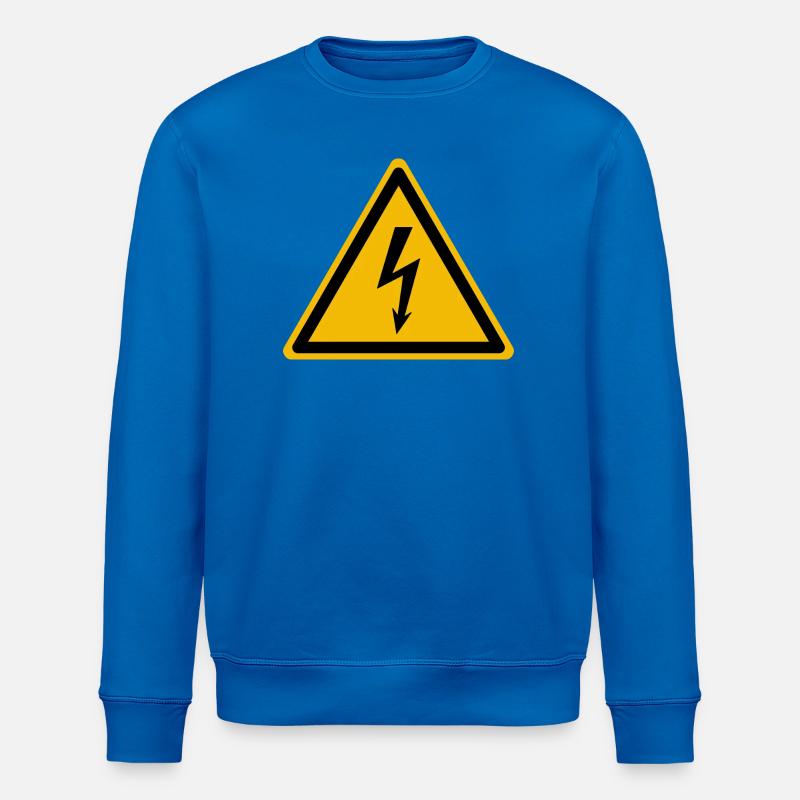 Warnung Vor Vlektrischer Spannung Warnzeichen - Stanley/Stella Unisex Bio-Sweatshirt ROLLER - Königsblau