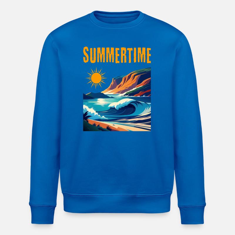 Summertime - schönes Sommerdesign - Stanley/Stella Unisex Bio-Sweatshirt ROLLER - Königsblau