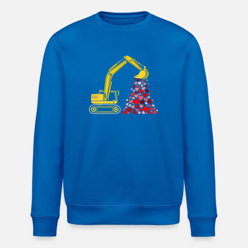 pelleteuse coeurs - Sweat bio ROLLER Stanley/Stella Unisexe - bleu roi