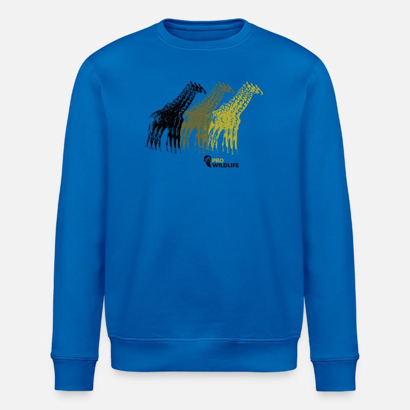 9 Giraffen - Stanley/Stella Unisex Bio-Sweatshirt ROLLER - Königsblau