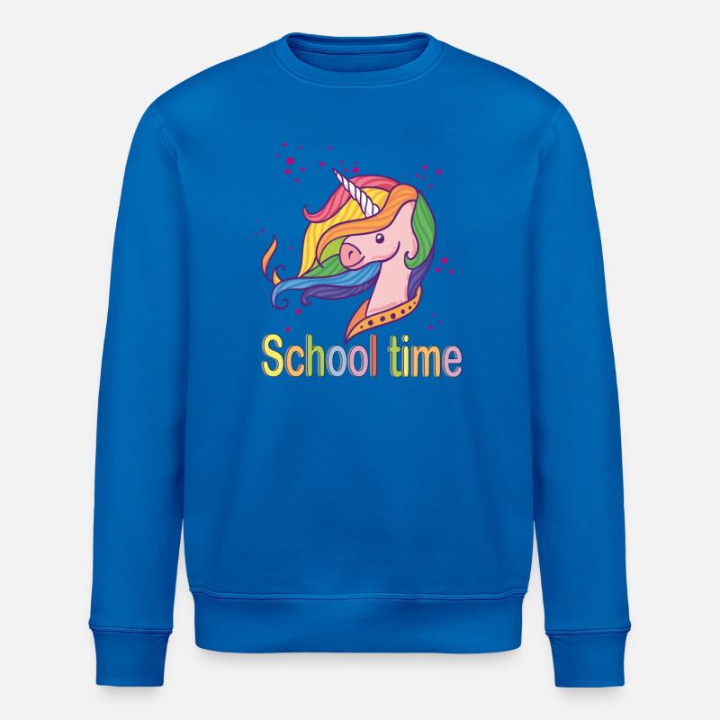 School Time, Einschulung - Stanley/Stella Unisex Bio-Sweatshirt ROLLER - Königsblau