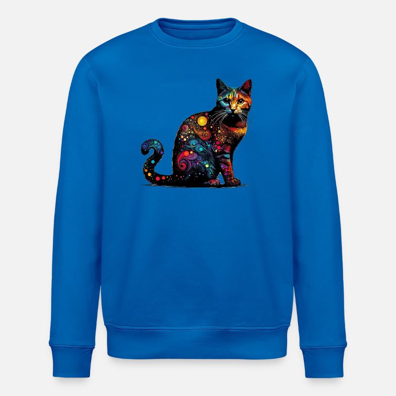 Katze - Stanley/Stella Unisex Bio-Sweatshirt ROLLER - Königsblau