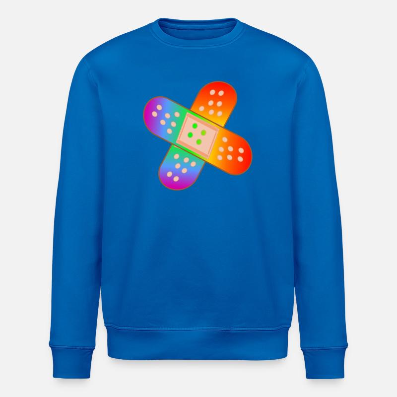 RAINBOW PATCH - Stanley/Stella ROLLER Unisex Organic Sweatshirt - royal blue