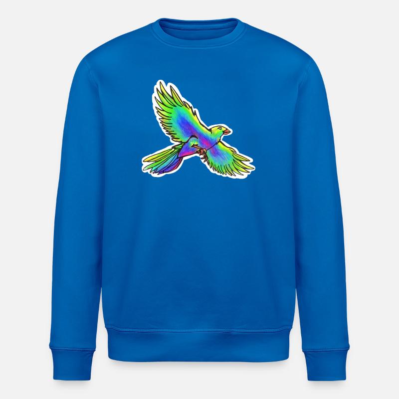 Oiseau de paradis (jaune-vert-bleu) - Sweat bio ROLLER Stanley/Stella Unisexe - bleu roi
