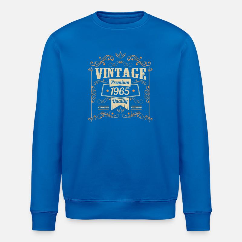 Millésime d’anniversaire Millésime 1965 - Sweat bio ROLLER Stanley/Stella Unisexe - bleu roi