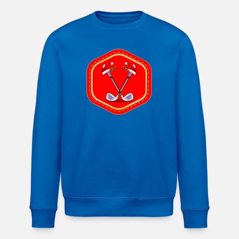 WEIHNACHTEN GOLFSPIELEN - Stanley/Stella Unisex Bio-Sweatshirt ROLLER - Königsblau