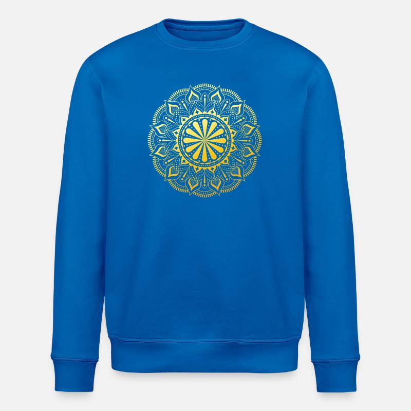 Mandala doré - Sweat bio ROLLER Stanley/Stella Unisexe - bleu roi