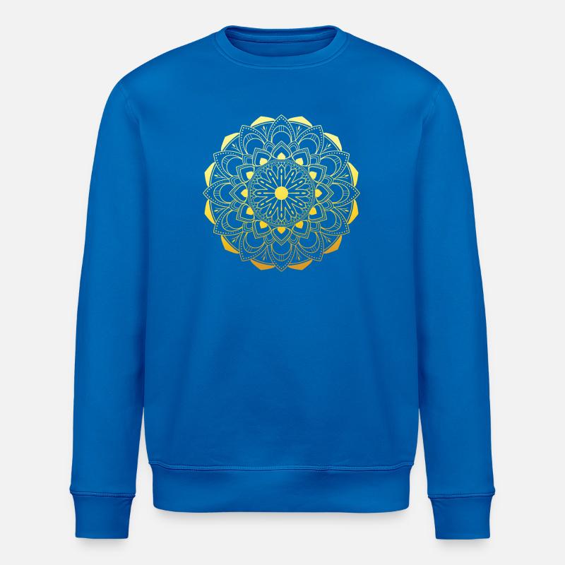 Mandala doré - Sweat bio ROLLER Stanley/Stella Unisexe - bleu roi