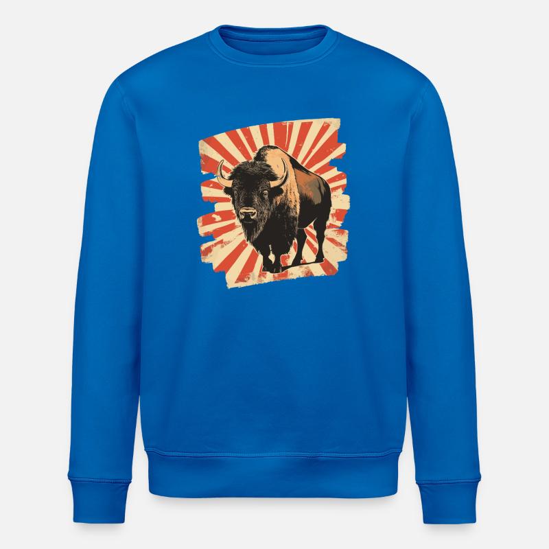 Bison - Stanley/Stella Unisex Bio-Sweatshirt ROLLER - Königsblau
