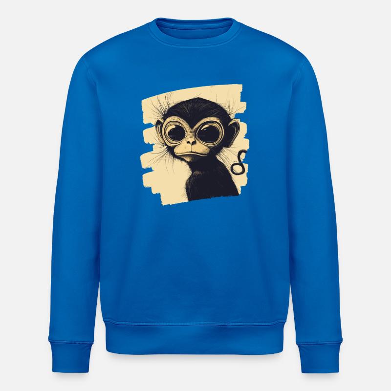 Monkey - Stanley/Stella ROLLER Unisex Organic Sweatshirt - royal blue
