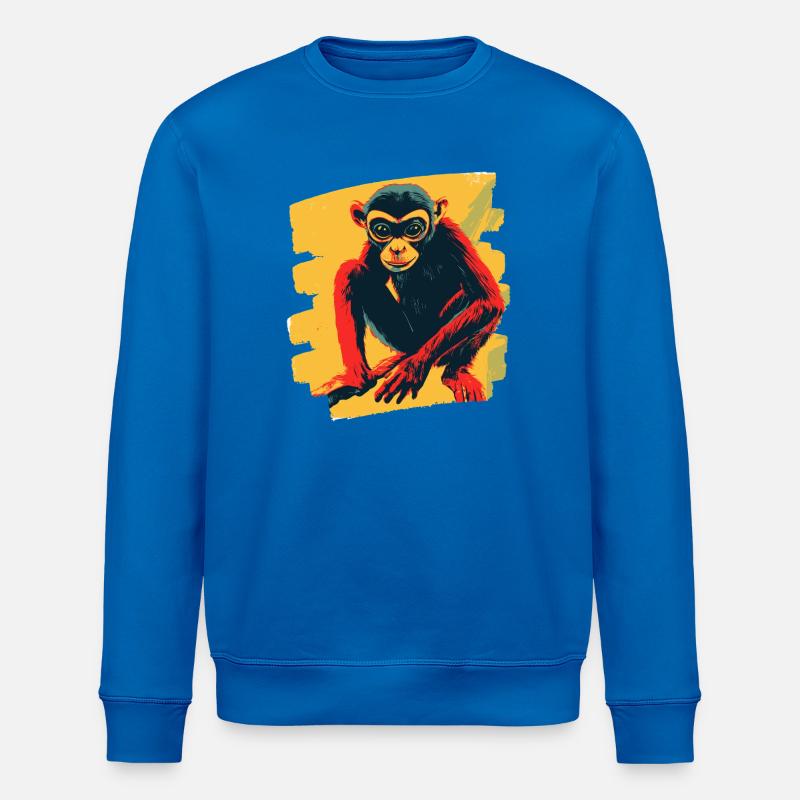Spider monkey - Stanley/Stella ROLLER Unisex Organic Sweatshirt - royal blue