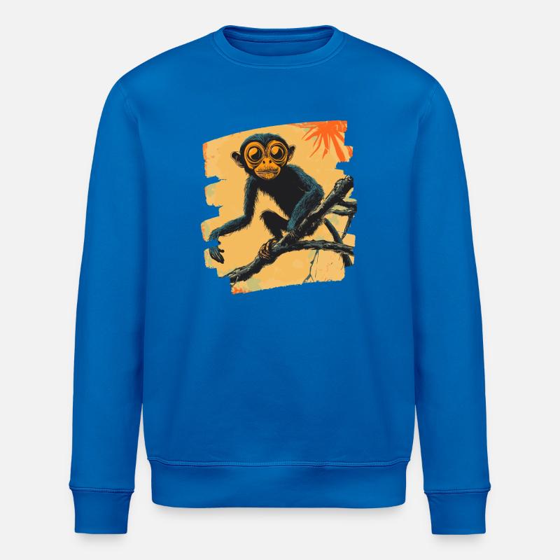 Monkey - Stanley/Stella ROLLER Unisex Organic Sweatshirt - royal blue