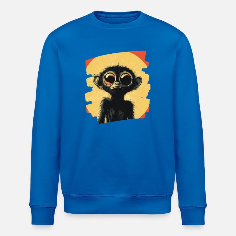 Spider Monkey Retro - Stanley/Stella ROLLER Unisex Organic Sweatshirt - royal blue