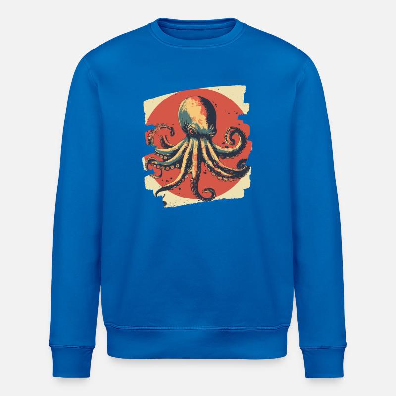 Octopus Octopus - Stanley/Stella ROLLER Unisex Organic Sweatshirt - royal blue