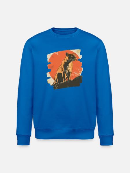 Lion from mountain Retro - Stanley/Stella ROLLER Unisex Organic Sweatshirt - royal blue