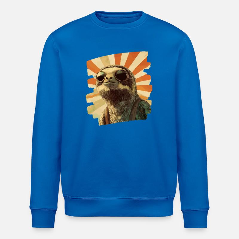 Faultier Retro - Stanley/Stella Unisex Bio-Sweatshirt ROLLER - Königsblau