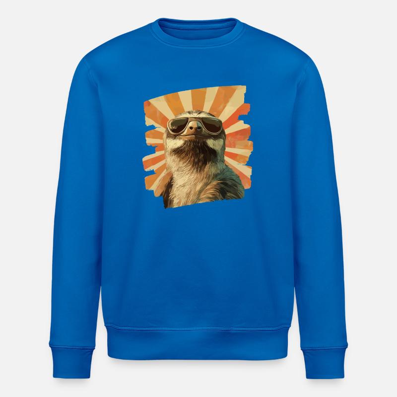 Faultier Retro - Stanley/Stella Unisex Bio-Sweatshirt ROLLER - Königsblau