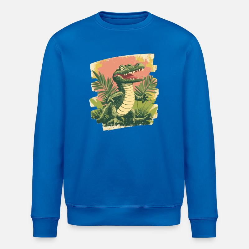 Krokodil - Stanley/Stella Unisex Bio-Sweatshirt ROLLER - Königsblau