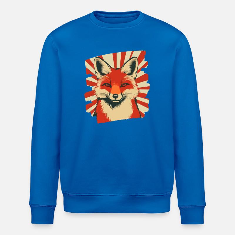 Fuchs Retro - Stanley/Stella Unisex Bio-Sweatshirt ROLLER - Königsblau