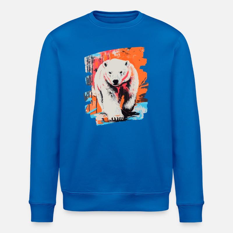 Eisbär Graffiti Sprayer - Stanley/Stella Unisex Bio-Sweatshirt ROLLER - Königsblau