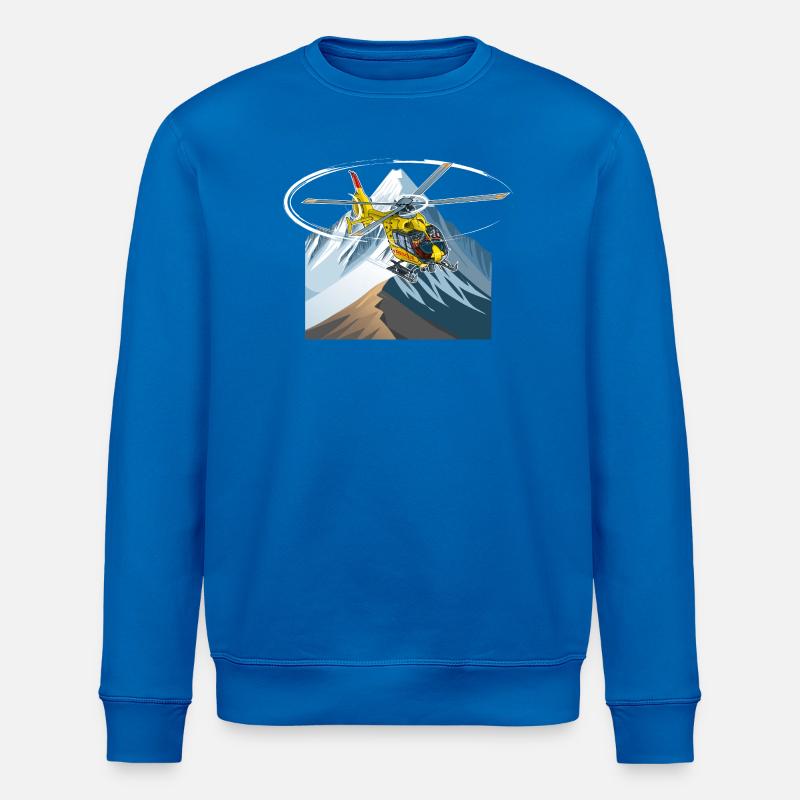 Hubschrauber im Anflug - Stanley/Stella Unisex Bio-Sweatshirt ROLLER - Königsblau