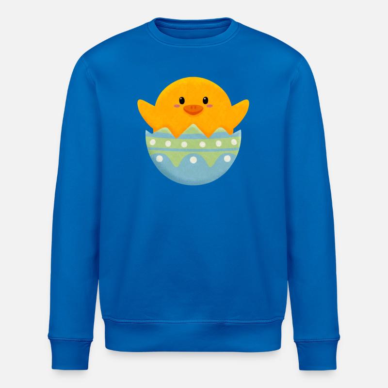 poussin dans l’œuf de Pâques - Sweat bio ROLLER Stanley/Stella Unisexe - bleu roi
