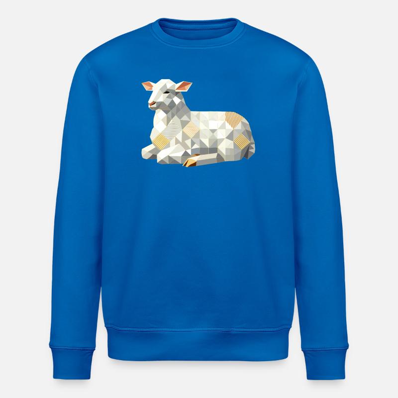Geometrisches Lamm – modernes Ostersymbol - Stanley/Stella Unisex Bio-Sweatshirt ROLLER - Königsblau