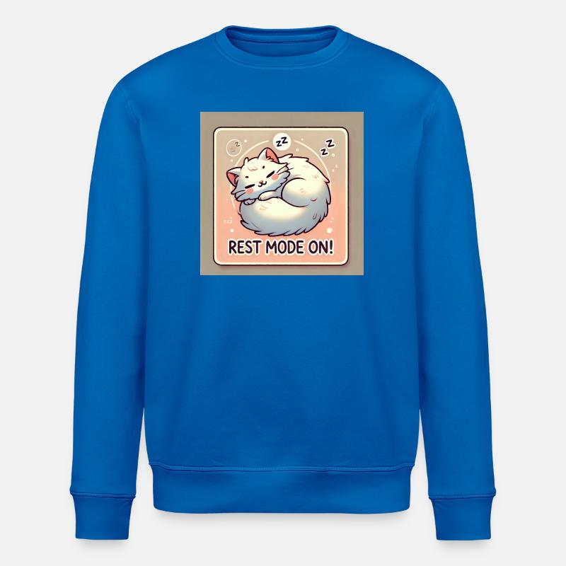 Rest Mode – Sleeping Cat - Stanley/Stella ROLLER Unisex Organic Sweatshirt - royal blue