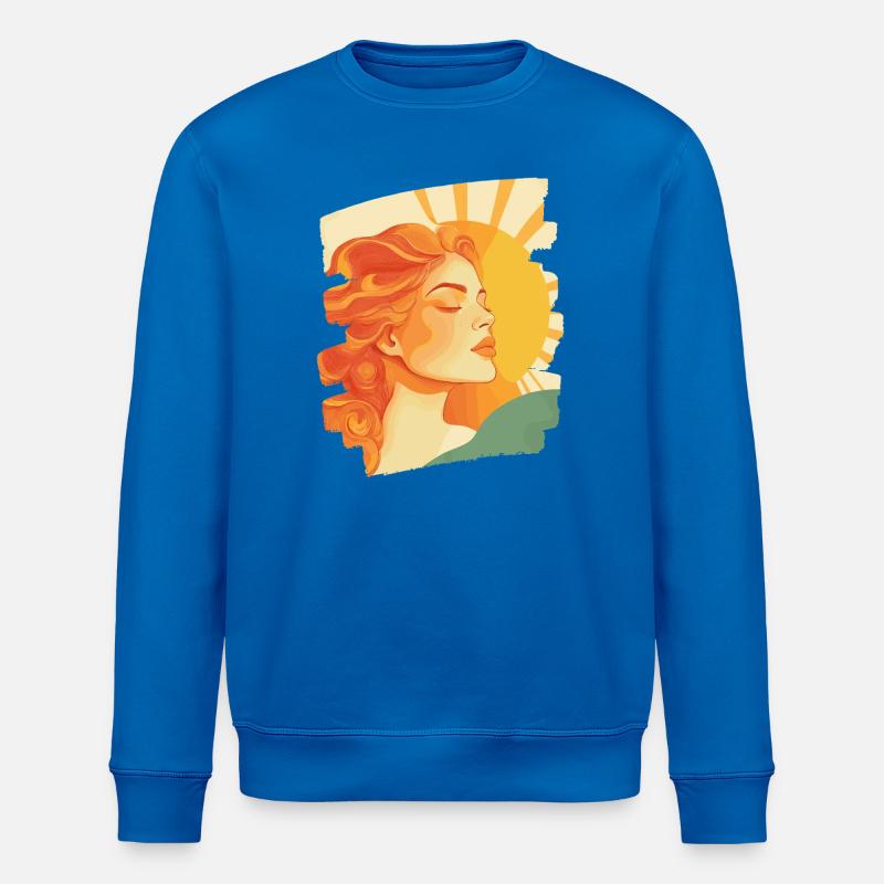 Soleil d’été Rétro - Sweat bio ROLLER Stanley/Stella Unisexe - bleu roi