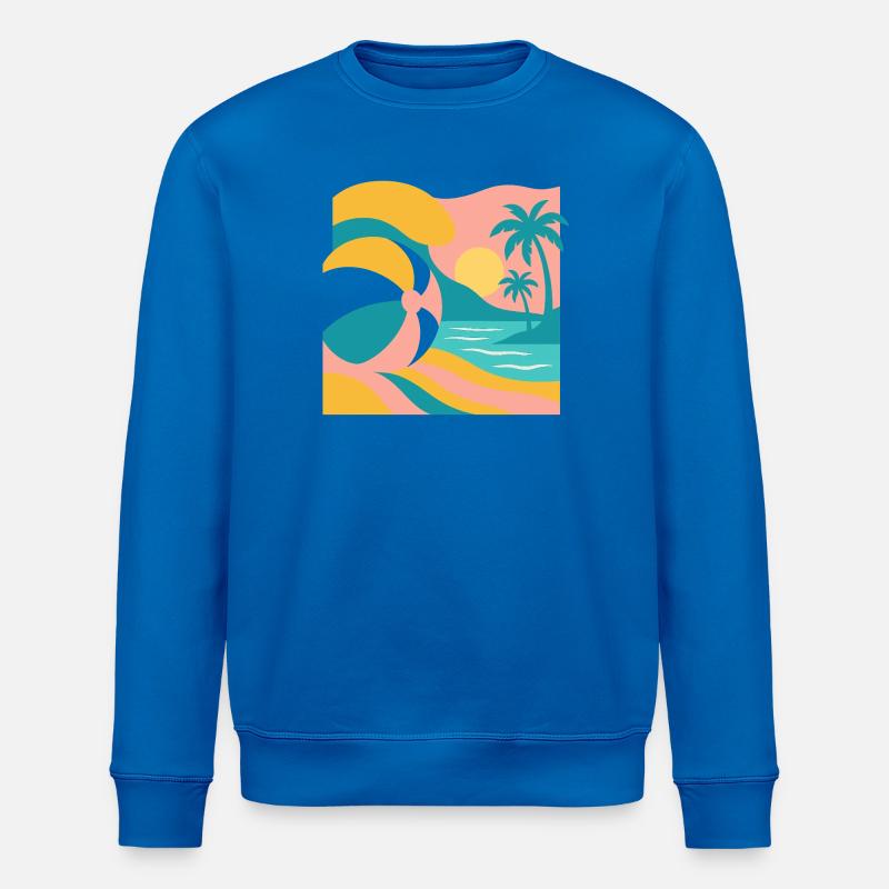 Beachball Bliss - Stanley/Stella Unisex Bio-Sweatshirt ROLLER - Königsblau