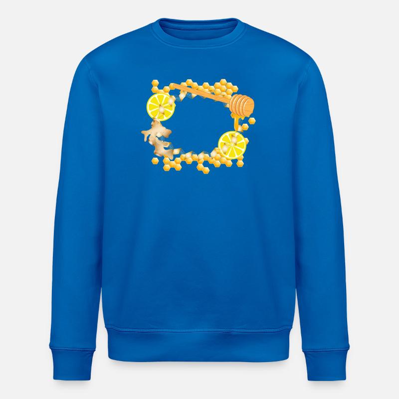 Ingwer-Zitrone-Honig-Rahmen – Wohlfühlmotiv - Stanley/Stella Unisex Bio-Sweatshirt ROLLER - Königsblau