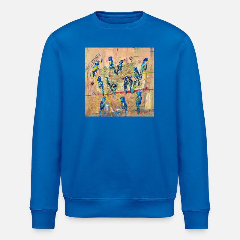 Perroquets - Sweat bio ROLLER Stanley/Stella Unisexe - bleu roi