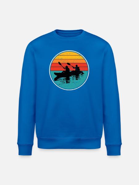 Sunset Kayak Duo Circle - Stanley/Stella ROLLER Unisex Organic Sweatshirt - royal blue