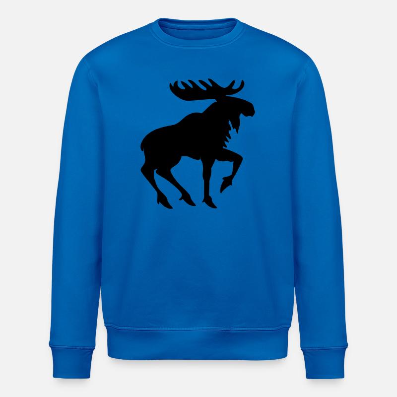 Heraldic Moose – Shadow Style Emblem - Stanley/Stella ROLLER Unisex Organic Sweatshirt - royal blue