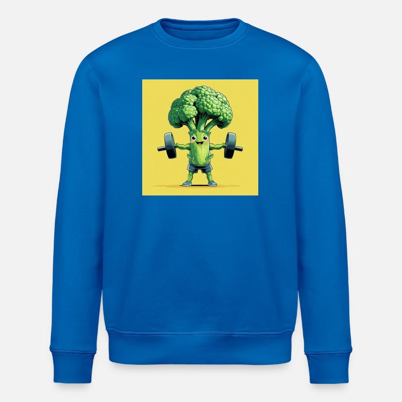 Gesunder Brokkoli Kraftprotz - Stanley/Stella Unisex Bio-Sweatshirt ROLLER - Königsblau