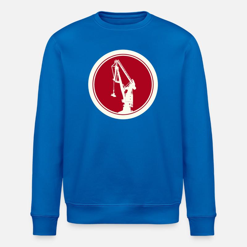 Hafenkran Silhouette 04 - Stanley/Stella Unisex Bio-Sweatshirt ROLLER - Königsblau