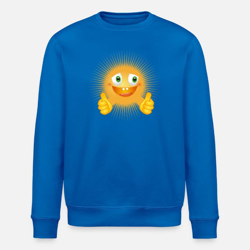 Lustige Sonne – Daumen hoch! - Stanley/Stella Unisex Bio-Sweatshirt ROLLER - Königsblau